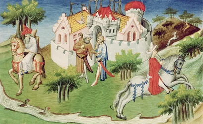 Ms 2810 f.38, El palacio del hijo del Gran Khan en Pekín, del 